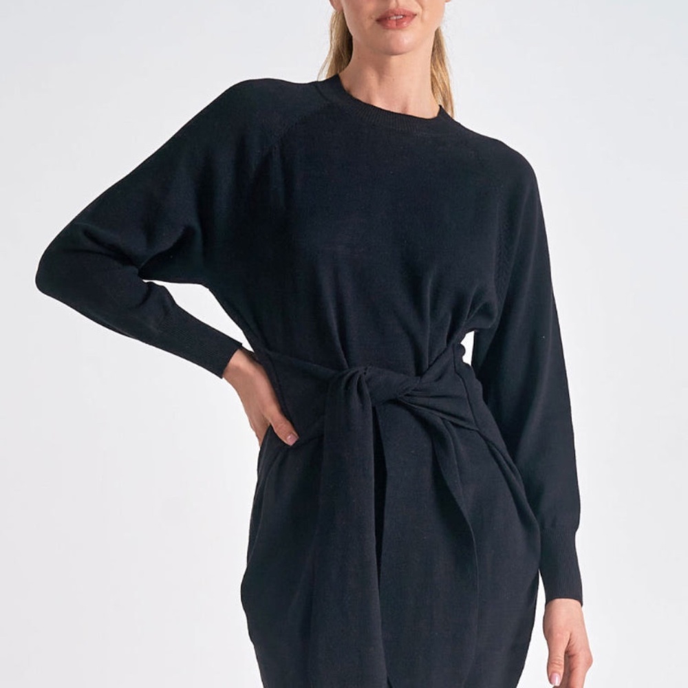 Front Tie Knit Dress